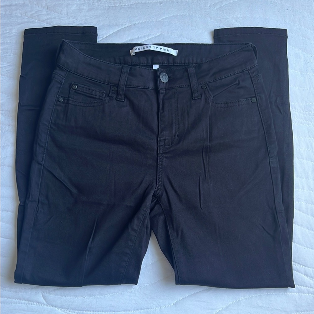 Celebrity Pink Black Skinny Crop Pants